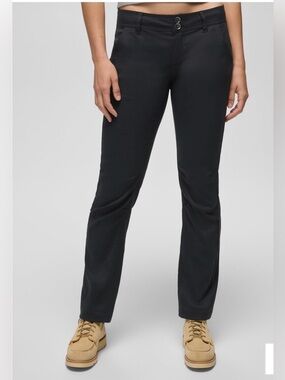 prAna Women's 8 Halle Pant Black 30 Inseam Hiking Stretch SPF 50 Water Resistant